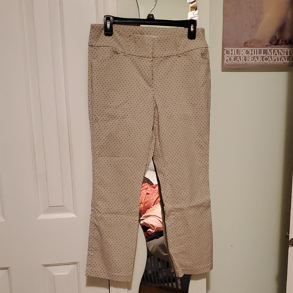 Beige Polka Dot Pants